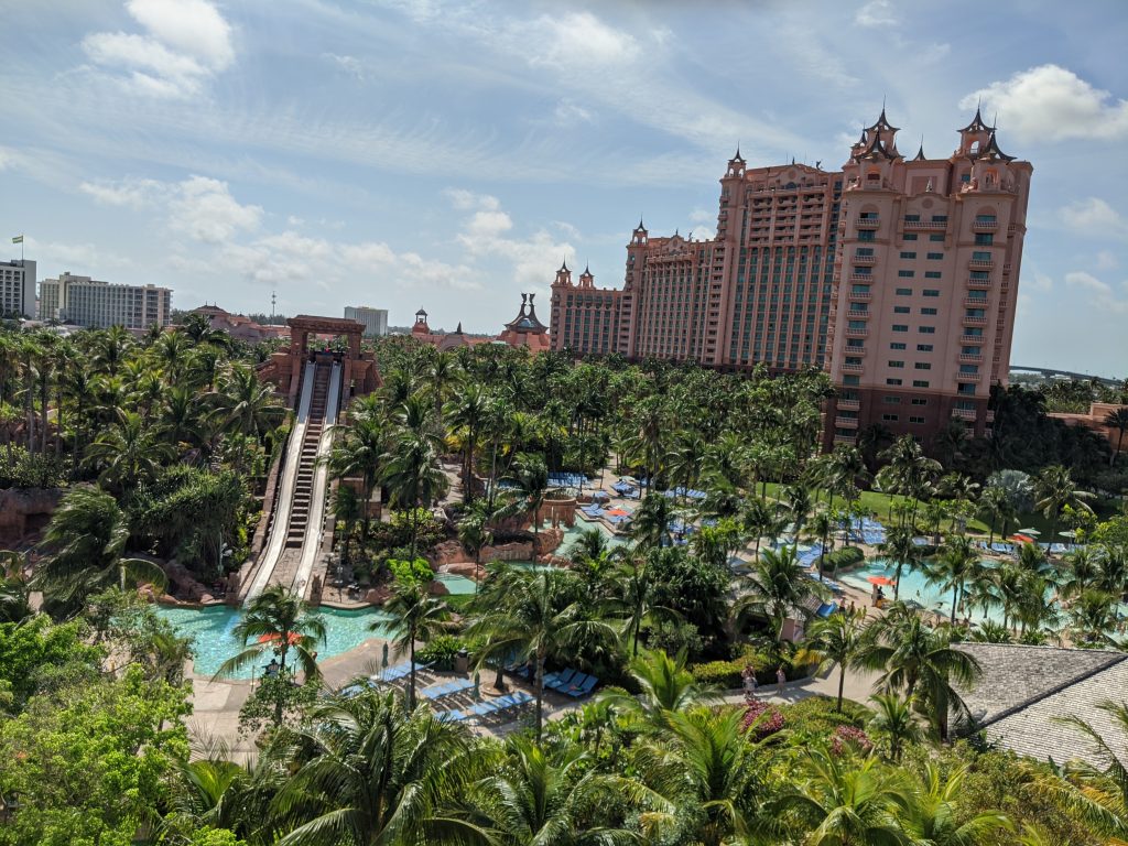 The dueling slides on the Mayan Temple at Atlantis Aquaventure