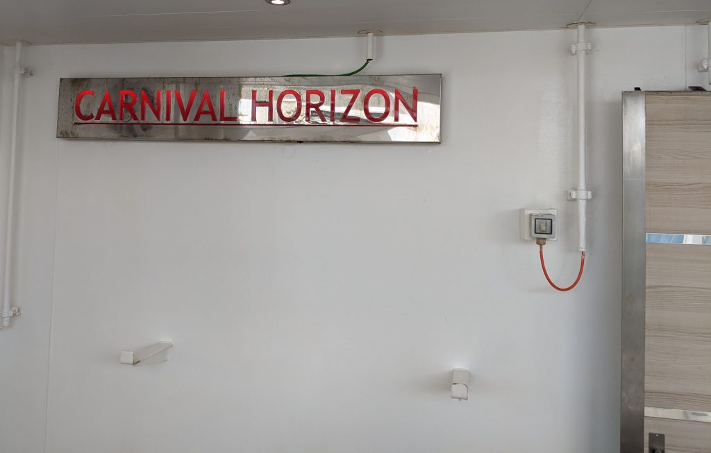Carnival Horizon - Boarding Sign