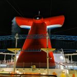 Carnival Horizon Funnel at Night