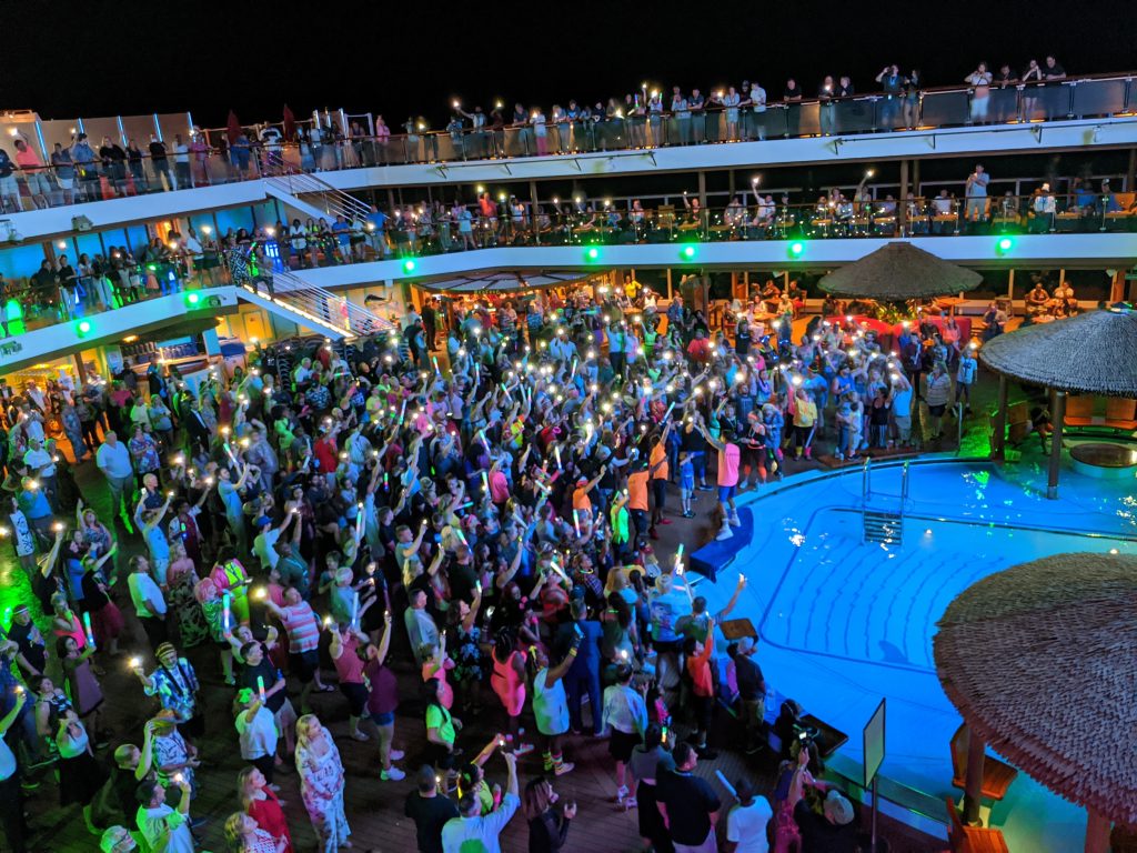 Rock and Glow Deck Party on the Carnival Horizon