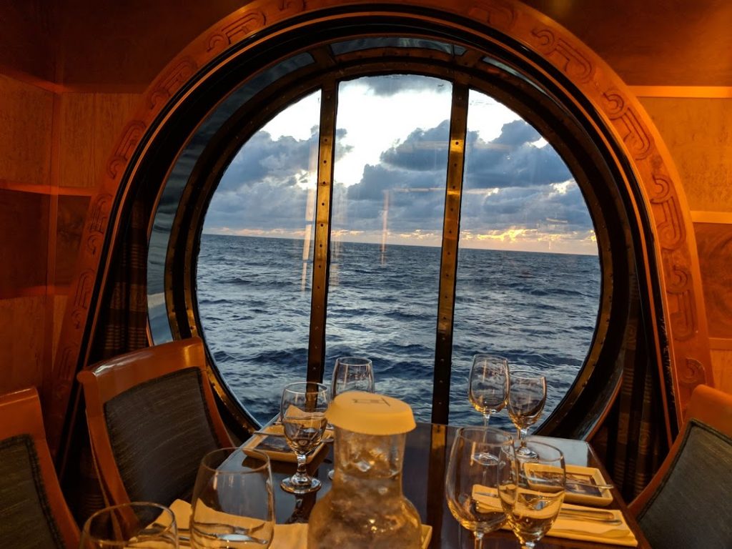 Carnival Pride Dining Room Booths View