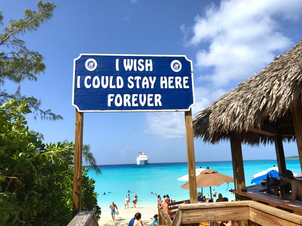 I Wish I Could Stay Here Forever Bar at Half Moon Cay