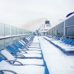 Snow on the deck of Royal Caribbean's Quantum of the Seas