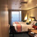 Ocean view stateroom with patio cabana on the Carnival Panorama