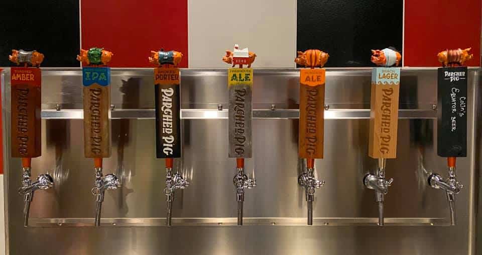 Tap Handles for Parched Pig Beers