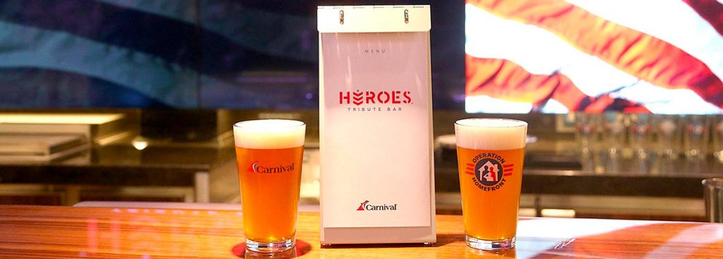 2 pints of beer from Heroes Tribute Bar