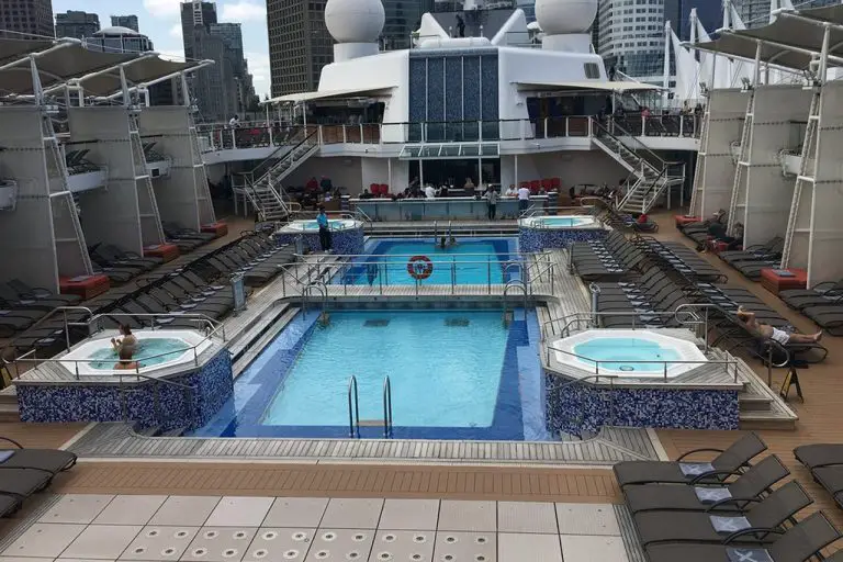 The main pool on the Celebrity Eclipse