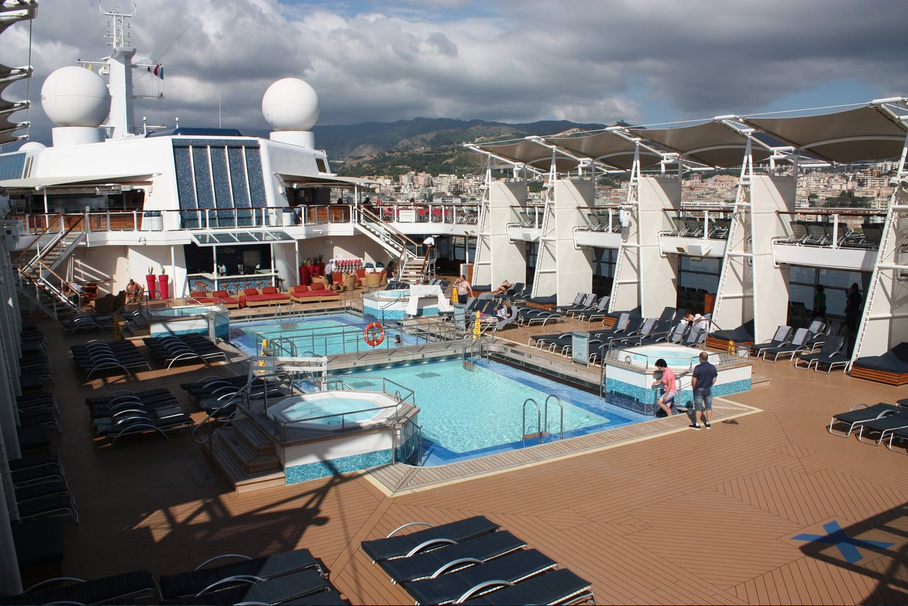 The main pool on the Celebrity Reflection