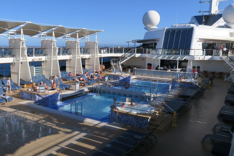 The main pool on the Celebrity Solstice