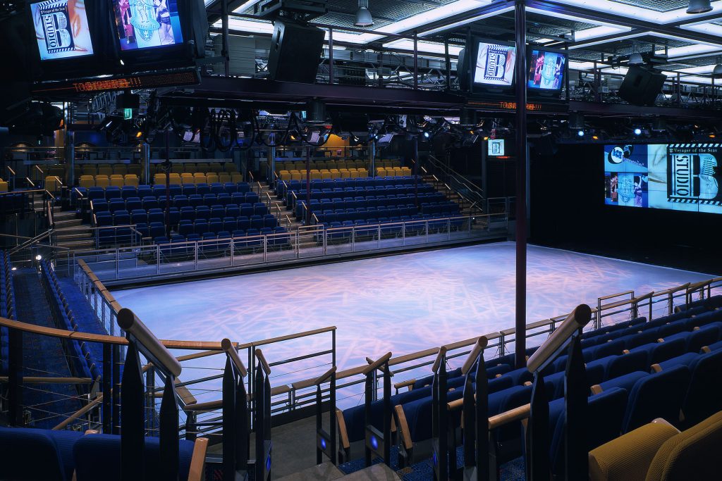 Studio B theater and ice rink on Voyager of the Seas