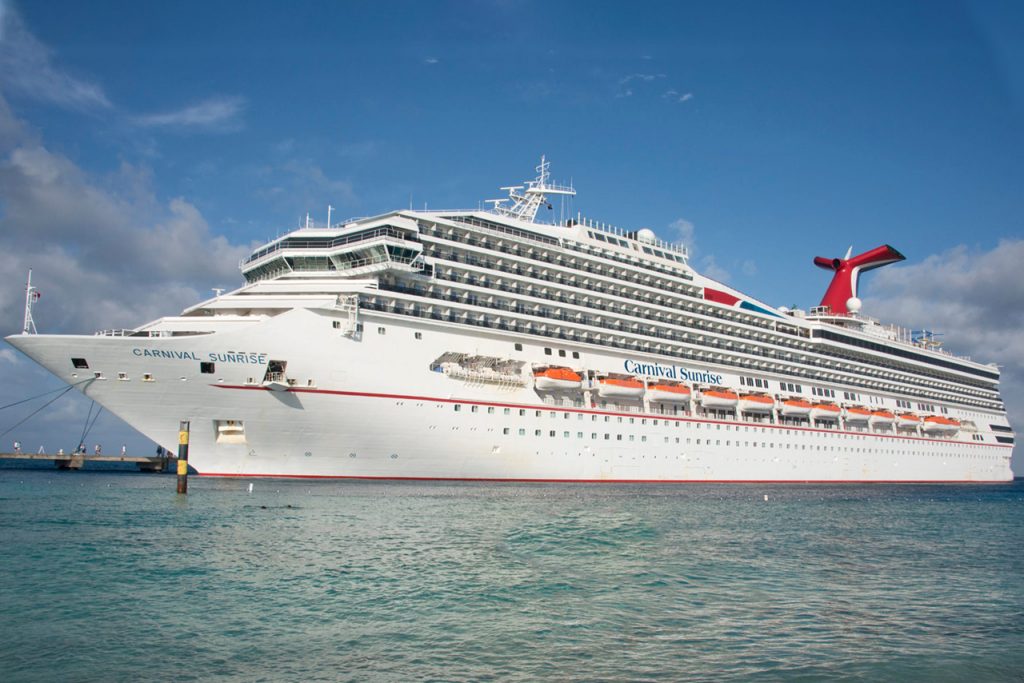 Carnival Sunrise cruise ship at sea