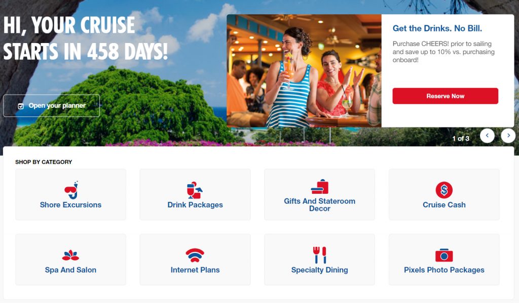 Carnival Cruise Planner Screen Shot