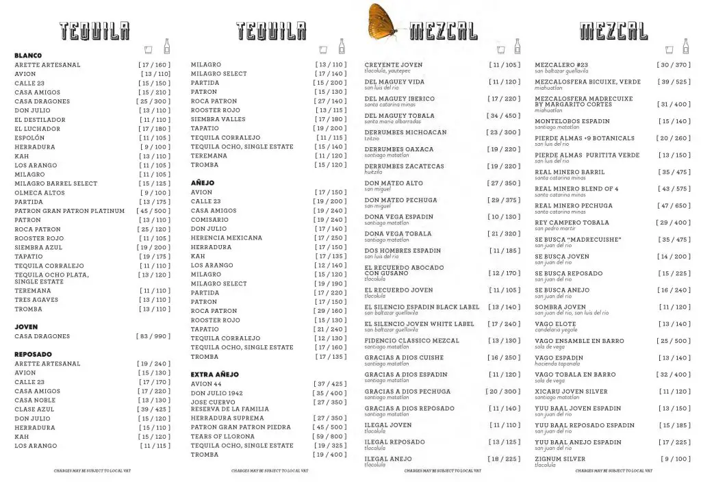 virgin voyages mezcal bar menu page 3