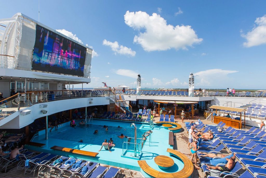 Lido Pool on the Carnival Freedom