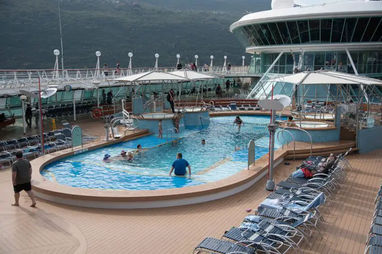 The main pool on Royal Caribbean
