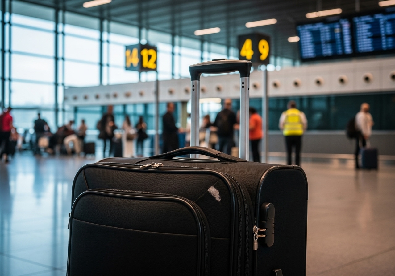 suitcase in airport
