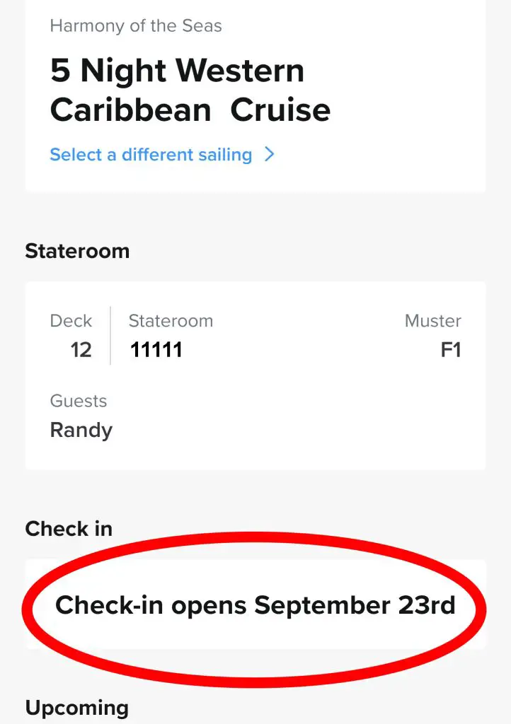 royal caribbean app check in date