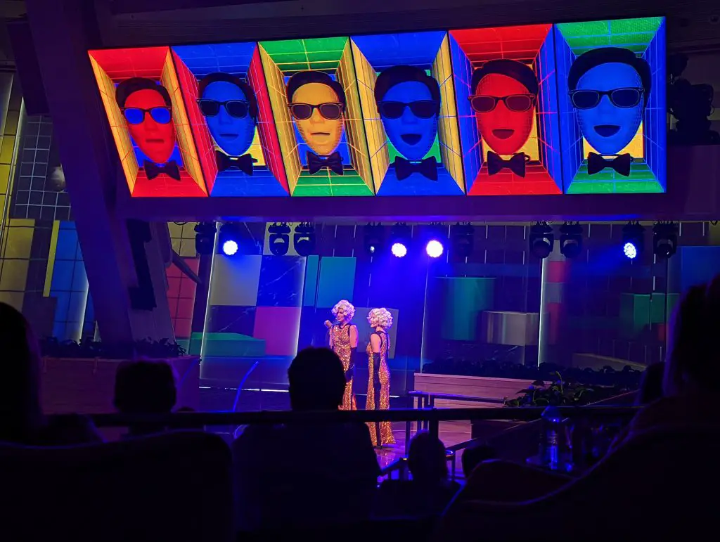 screens at pixel cabaret on ovation of the seas