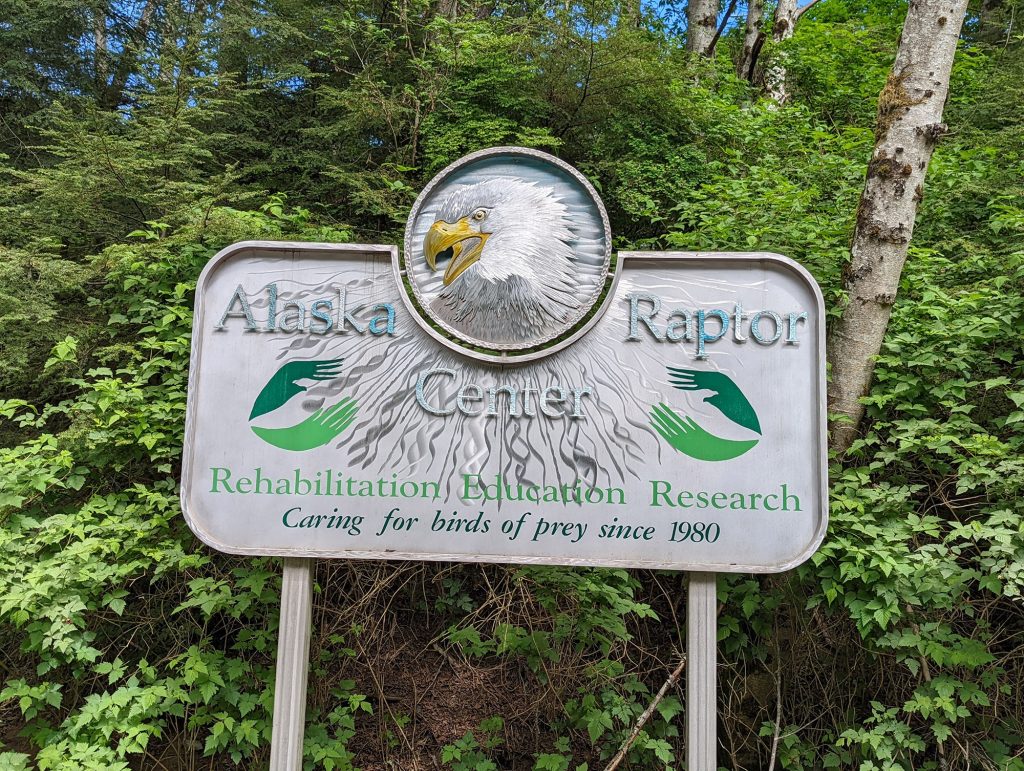 alaska raptor center sign