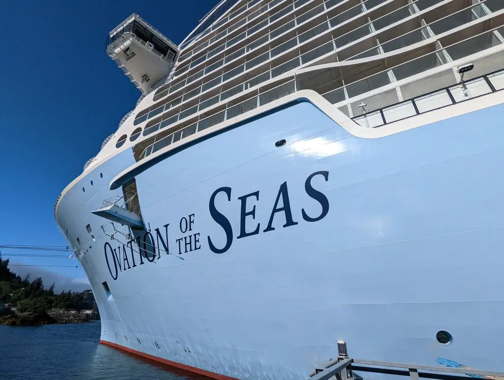 ovation of the seas bow at sitka