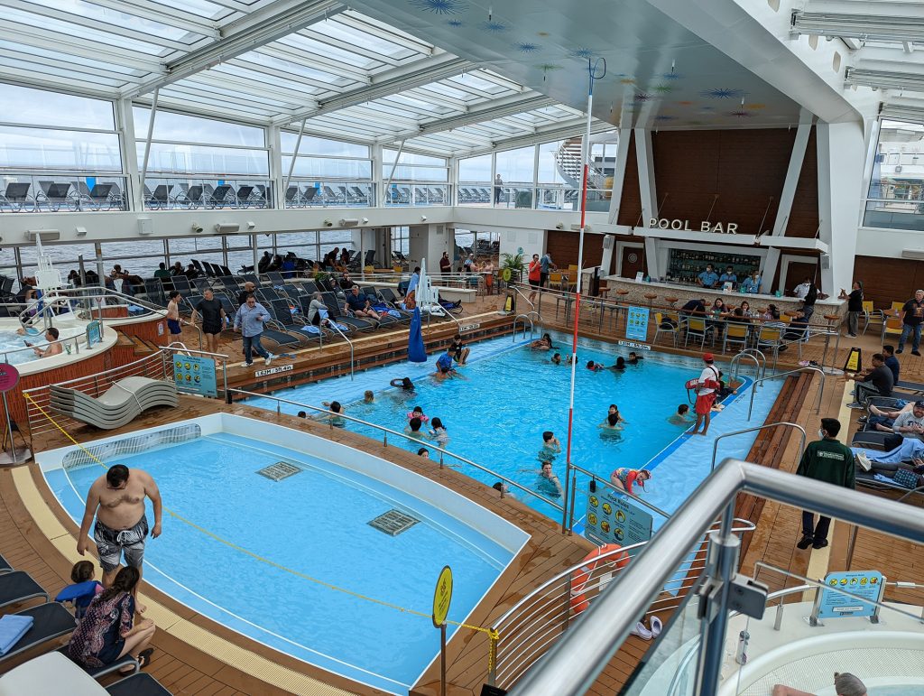 indoor pool on ovation of the seas