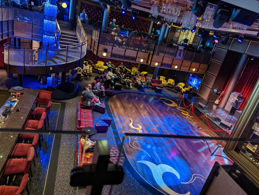 music hall second level on Ovation of the Seas