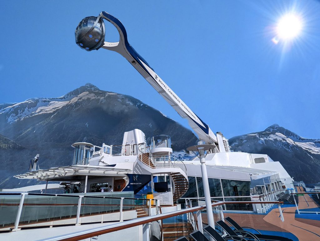 ovation of the seas north star on an alaskan cruise