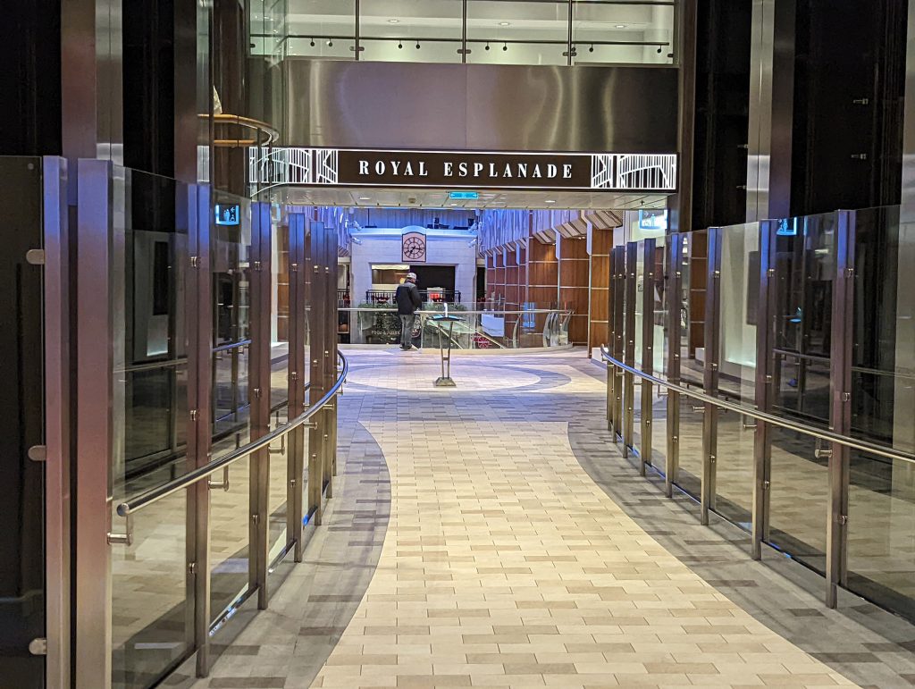 royal esplanade entrance on Ovation of the Seas