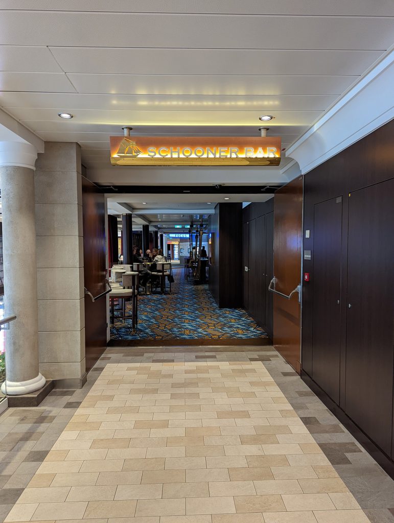 schooner bar entrance on ovation of the seas