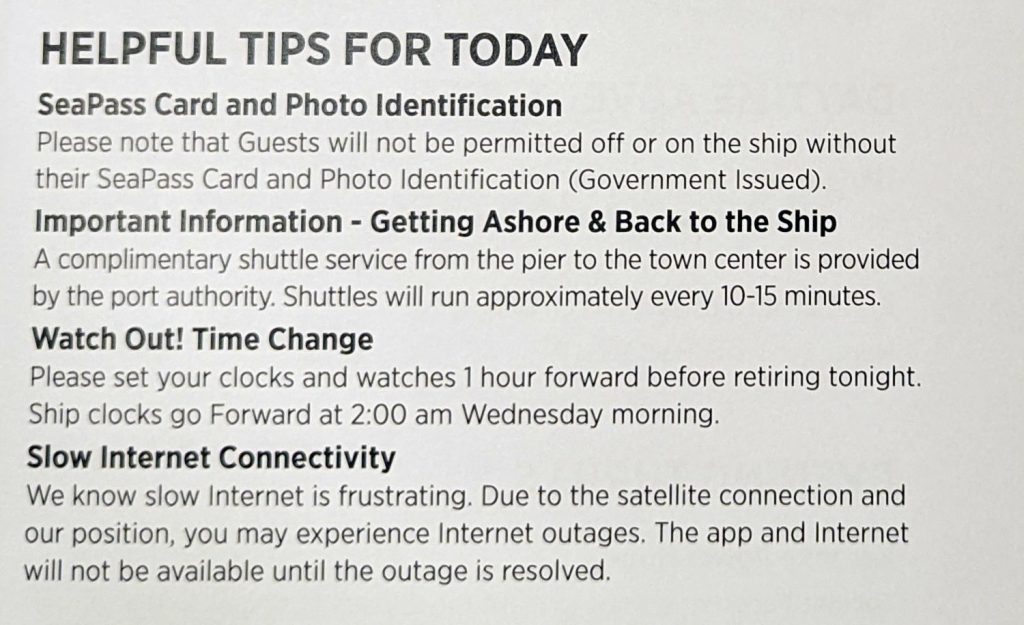 cruise compass wifi warning