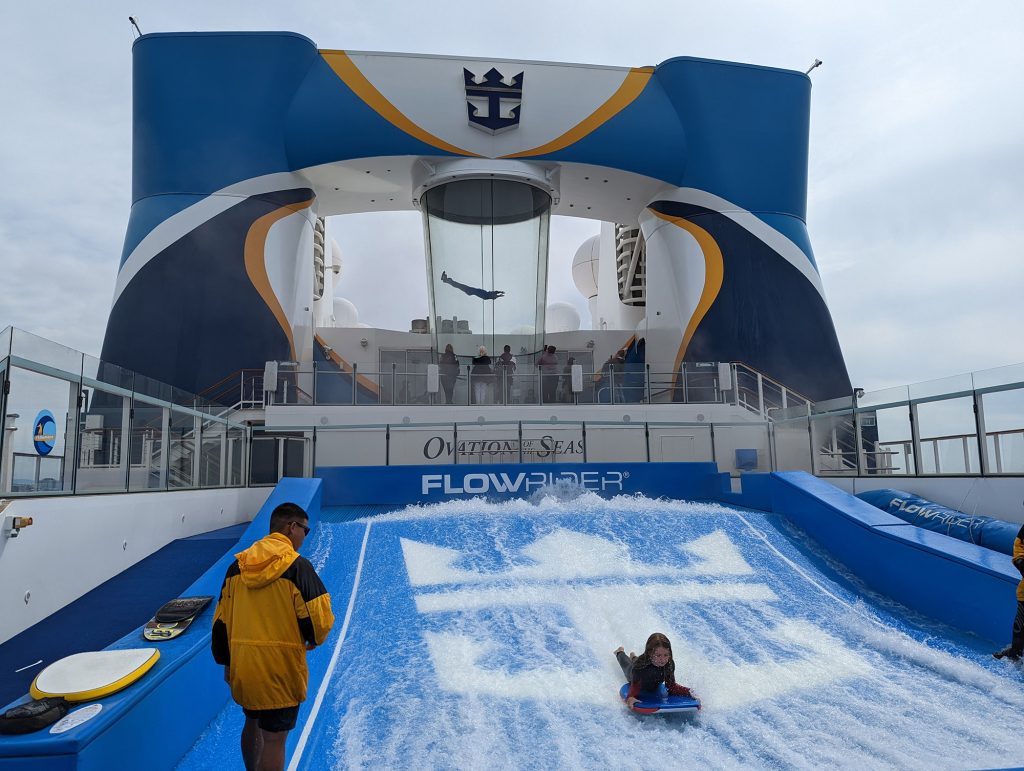 flowrider and iFLY aboard ovation of the seas