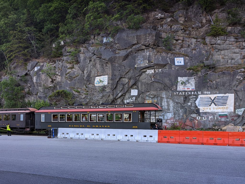 white pass railroad train