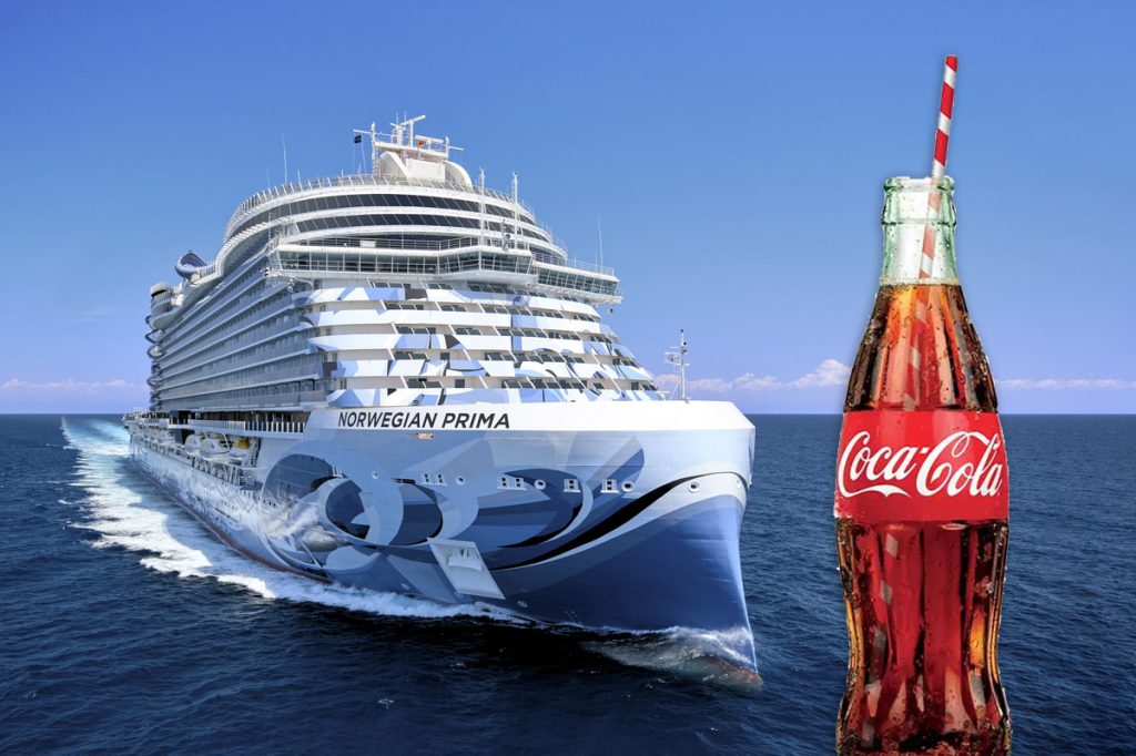 norwegian prima cruise with with coke bottle