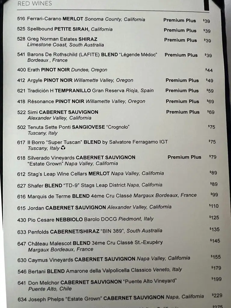 norwegian prima hudsons wine list page 5