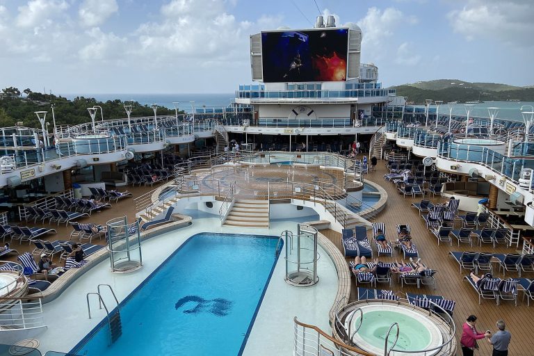 The main pool on the Regal Princess