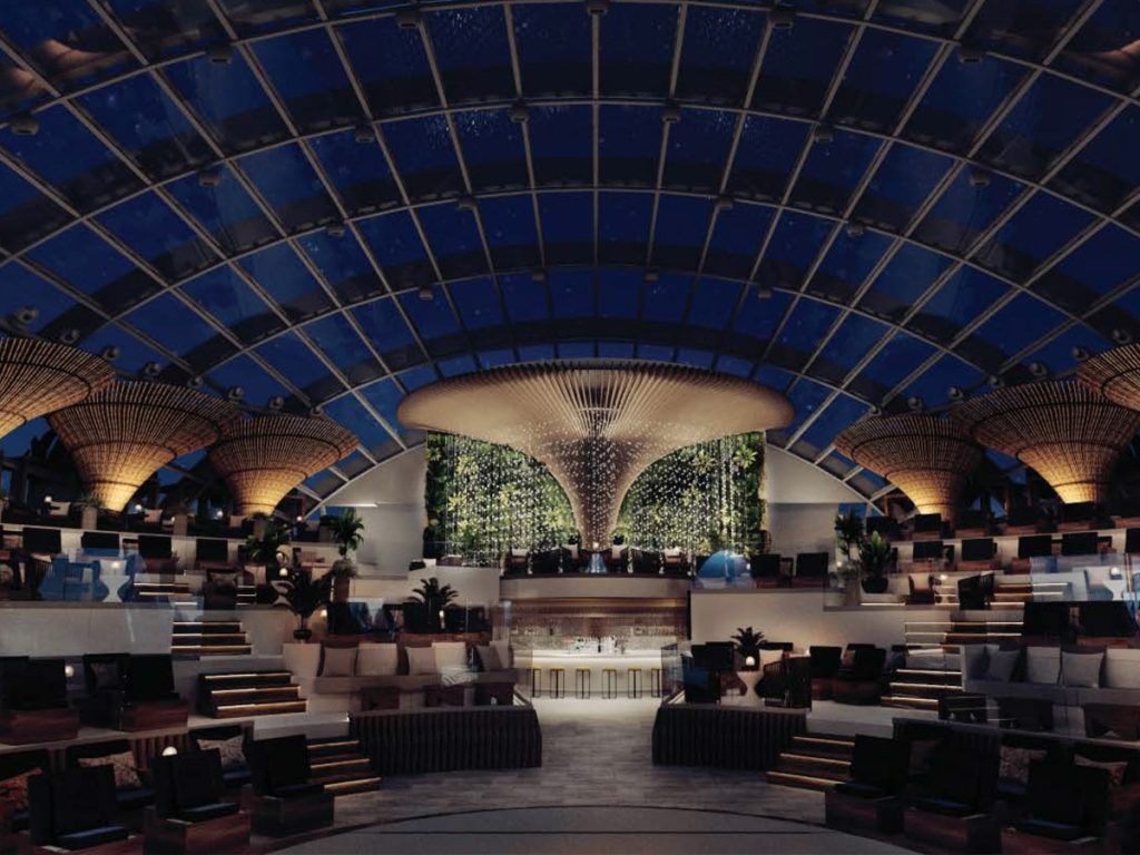 The Dome at Night on Sun Princess