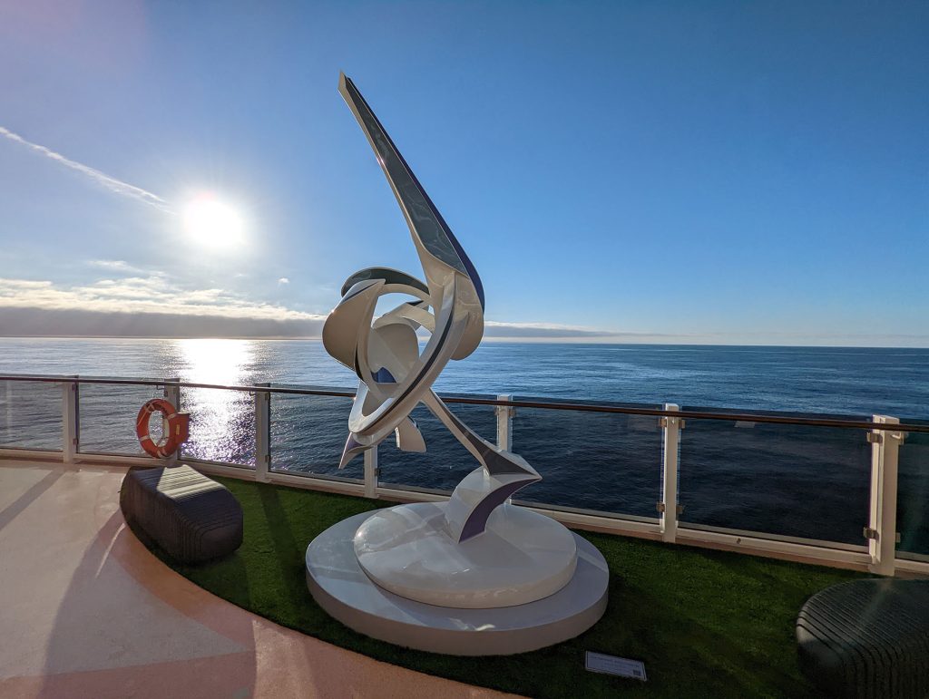 art sculpture on the ocean