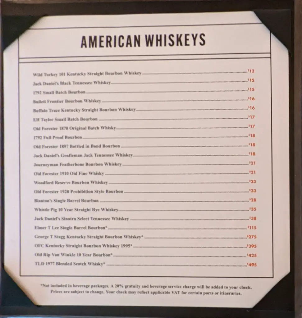 proof whiskey bar menu page 2