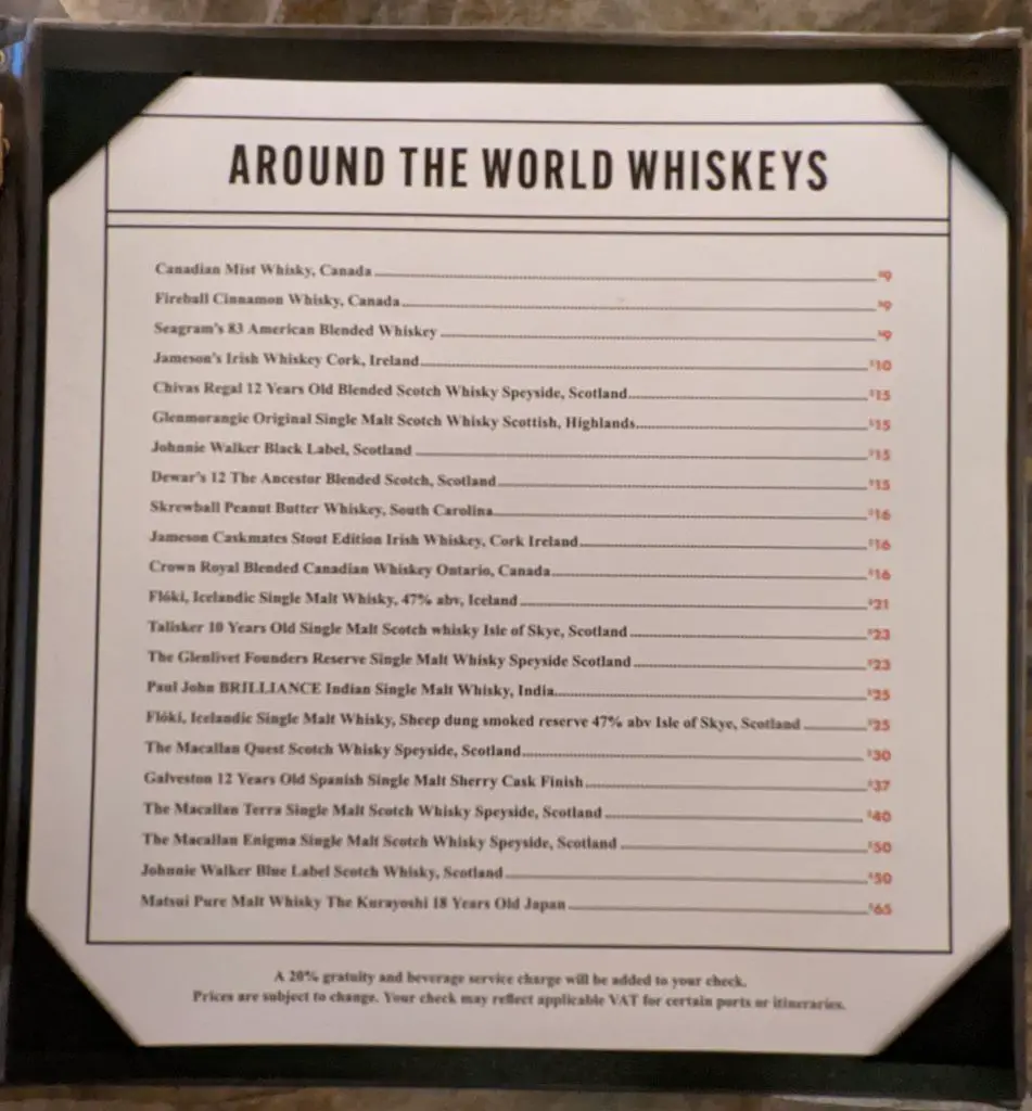 proof whiskey bar menu page 5