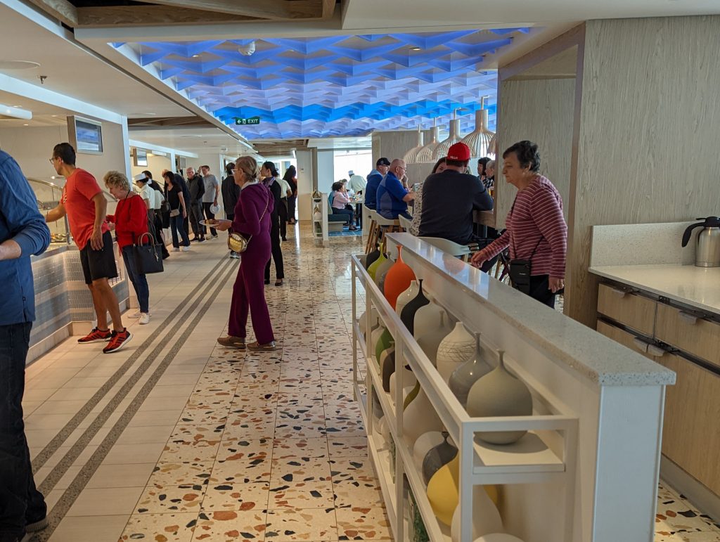 norwegian prima seaside cafe buffet line