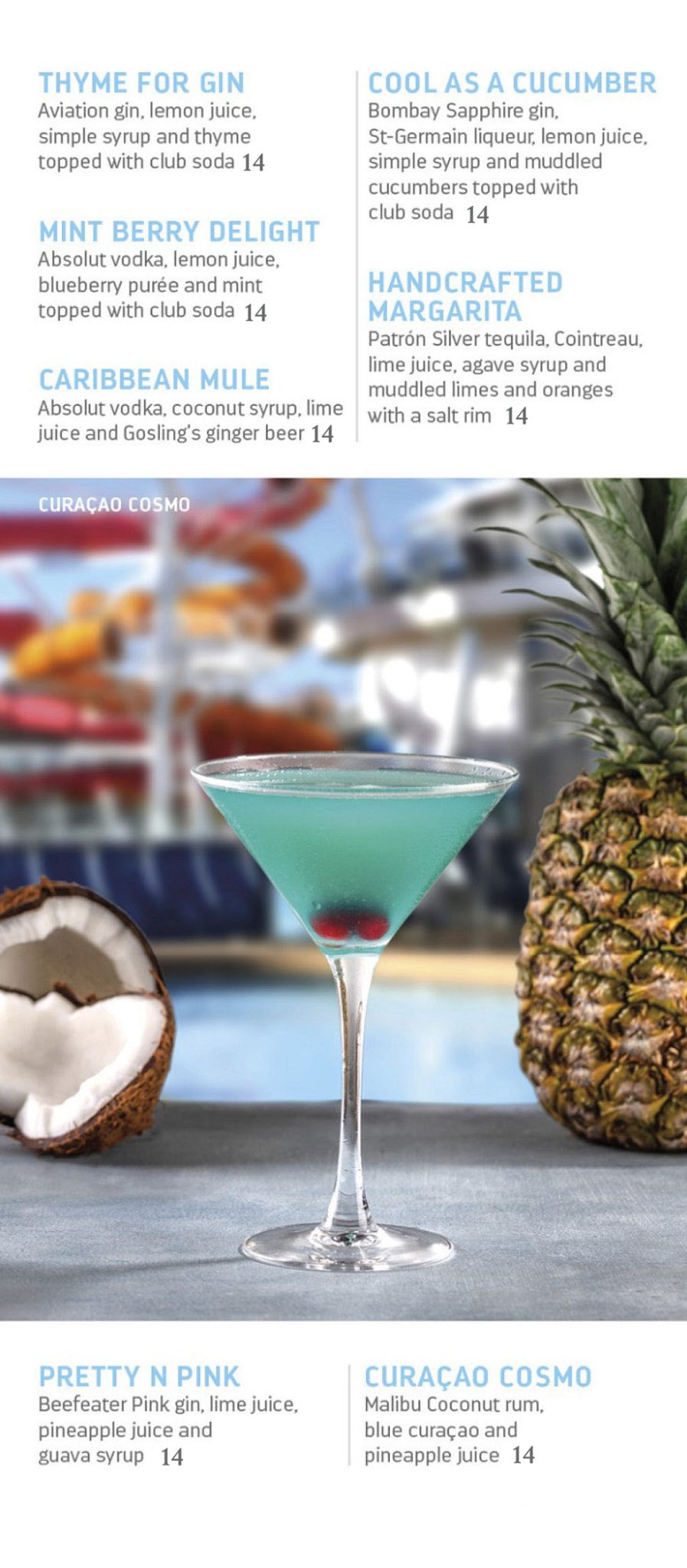 Royal Caribbean Drink Menus for 2023 Cruise Spotlight