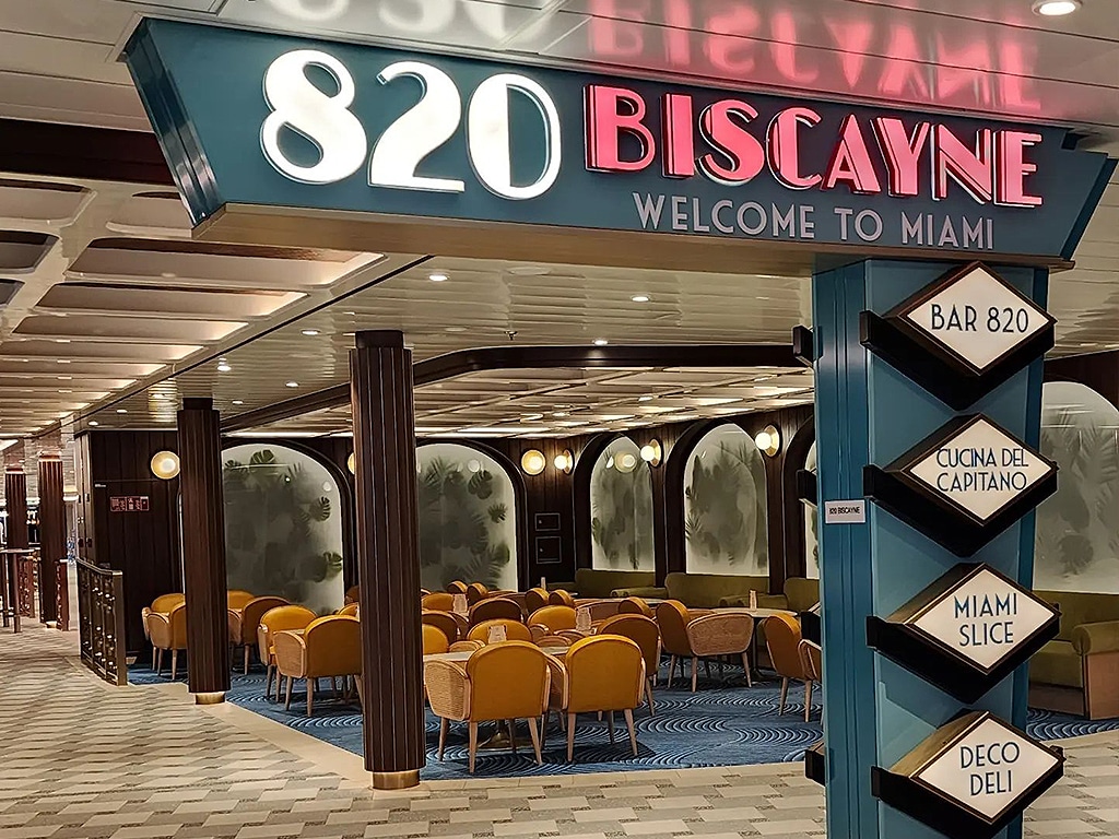 820 biscayne sign on Carnival Celebration