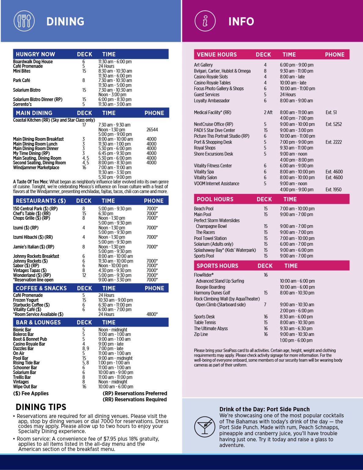 Harmony of the Seas Cruise Blog Day 2 Sea Day Cruise Spotlight