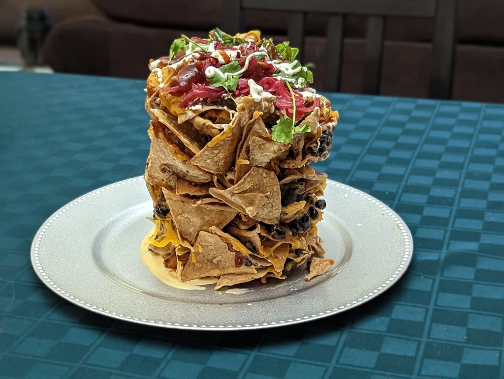 carnival's pig and anchor inspired trash can nachos