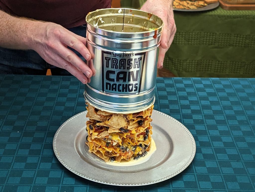 revealing trash can nachos