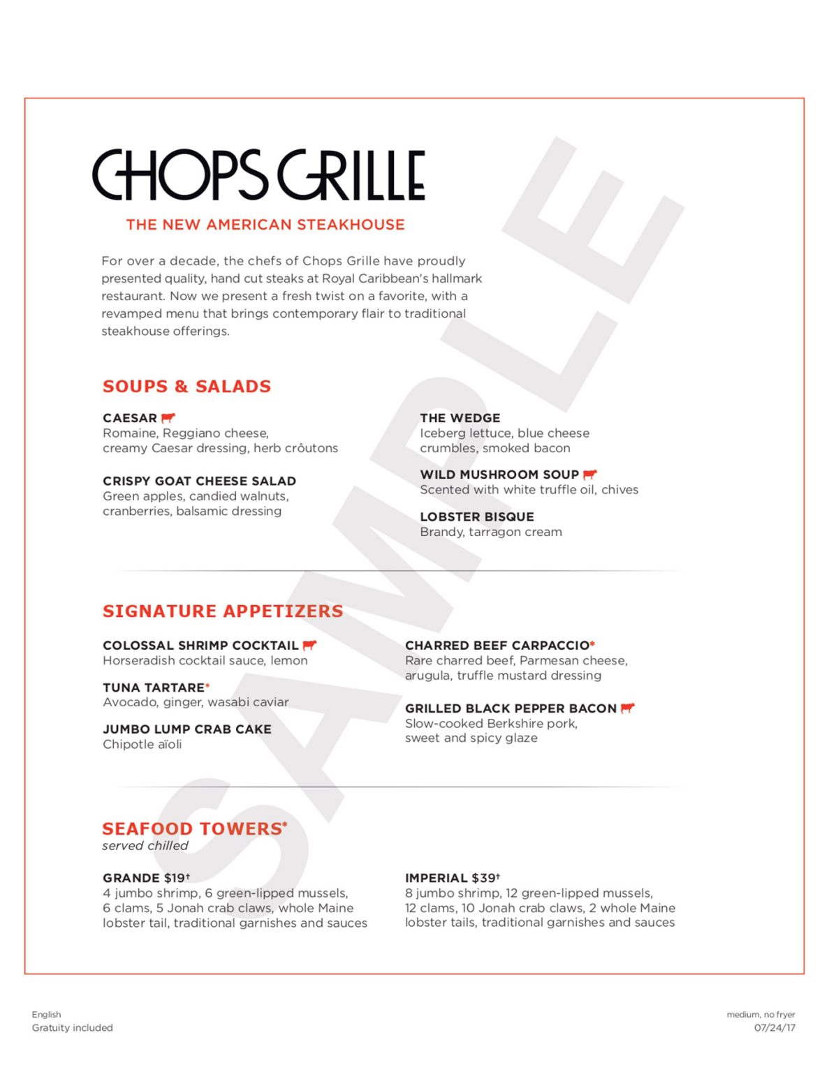 All About Royal Caribbean's Chops Grille Cruise Spotlight