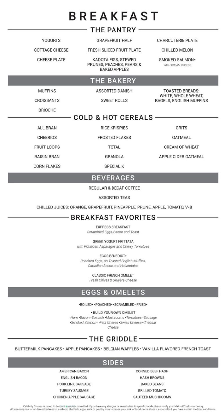 All About Celebrity's Main Dining Room Cruise Spotlight