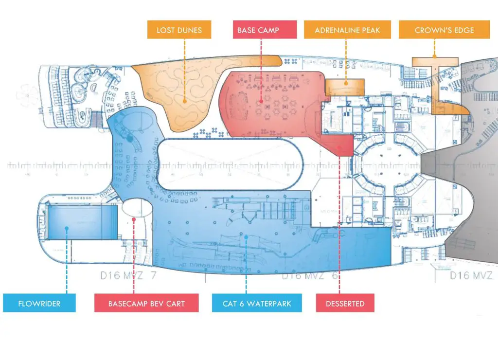 thrill island layout on icon of the seas