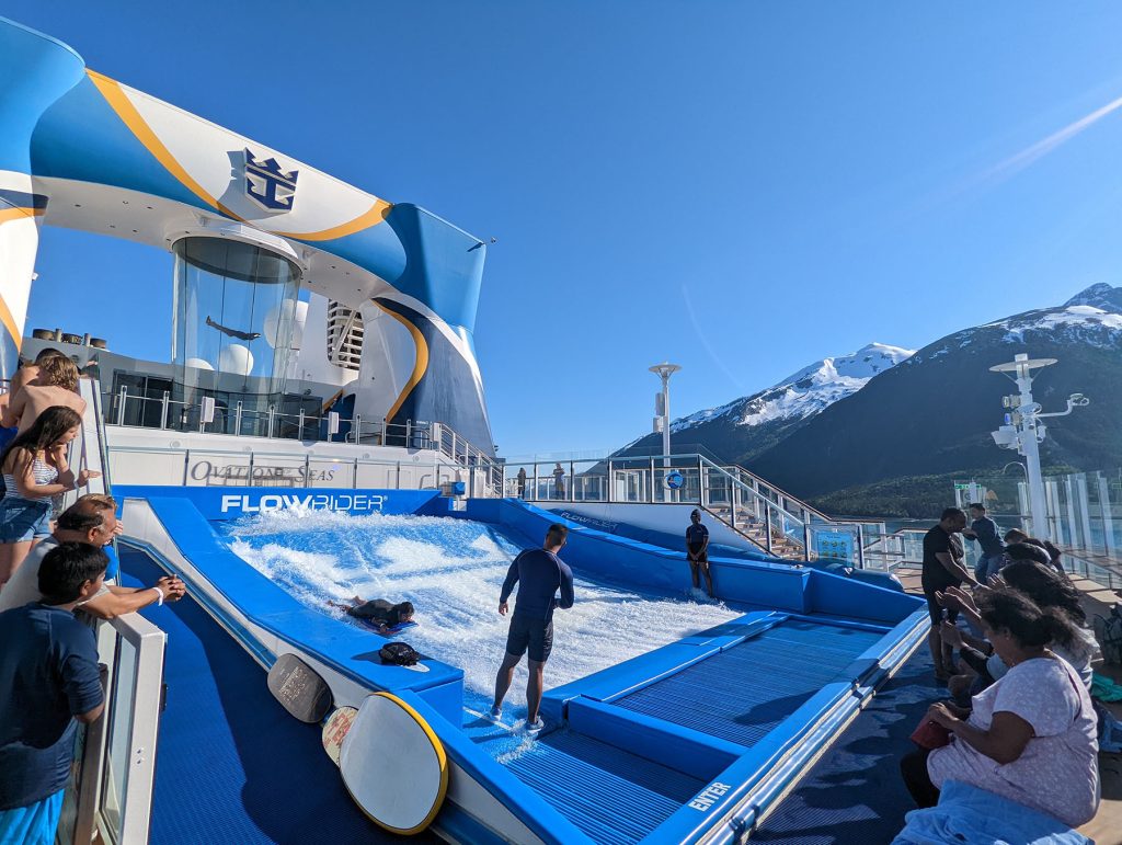 royal caribbean ovation of the seas ifly and flowrider in juneau alaska