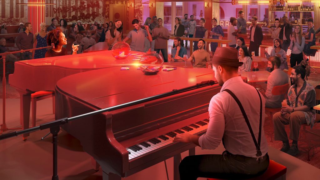 dueling piano bar on icon of the seas